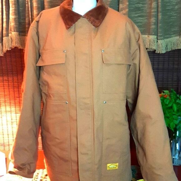 Diamond  Back Tan  Work Coat Waterproof‎ Heavy.   XL - Picture 1 of 8